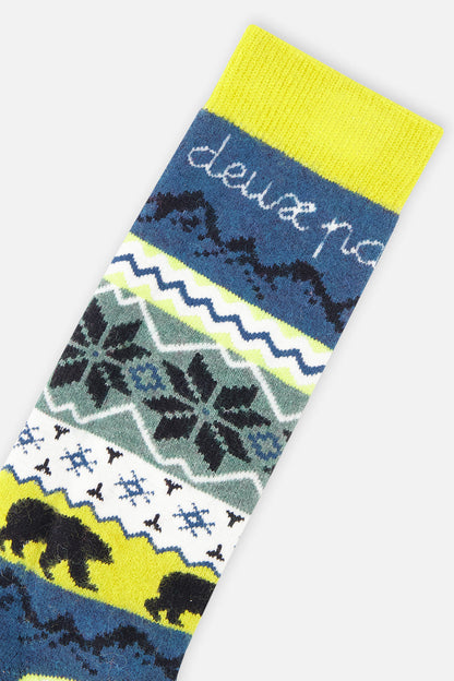 Baby Ski Socks Navy Blue-3