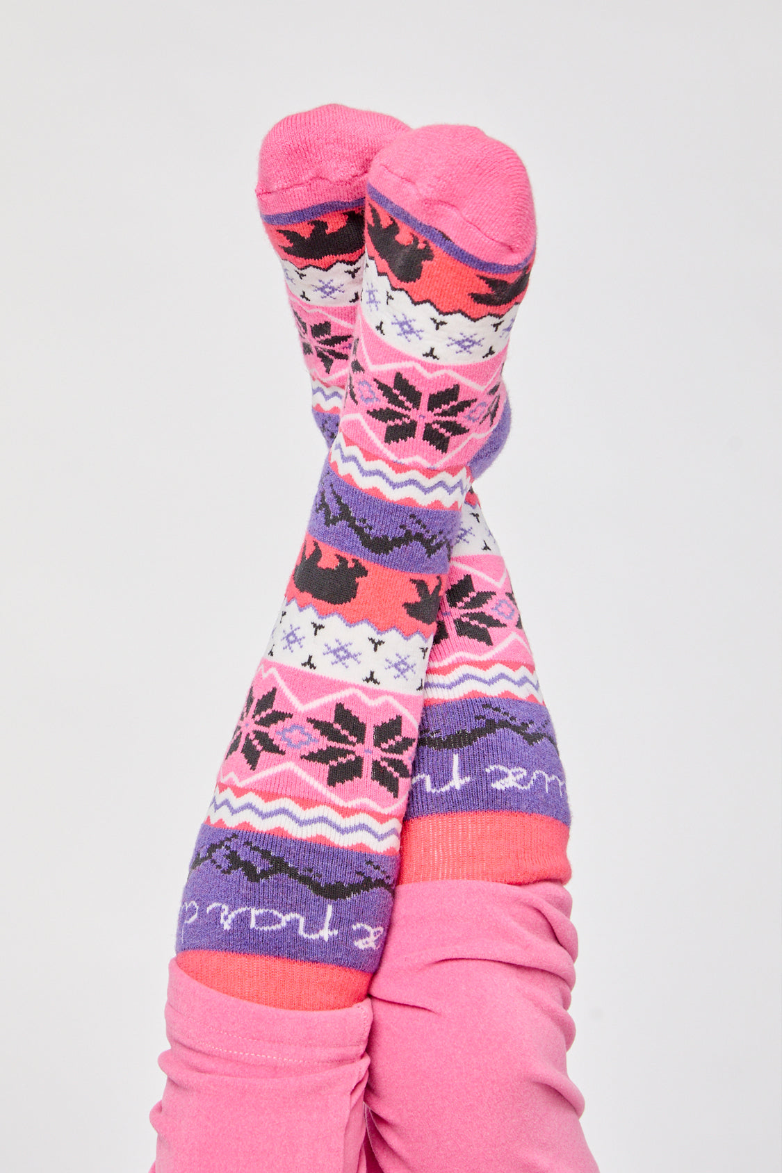 Ski Socks Pink-3