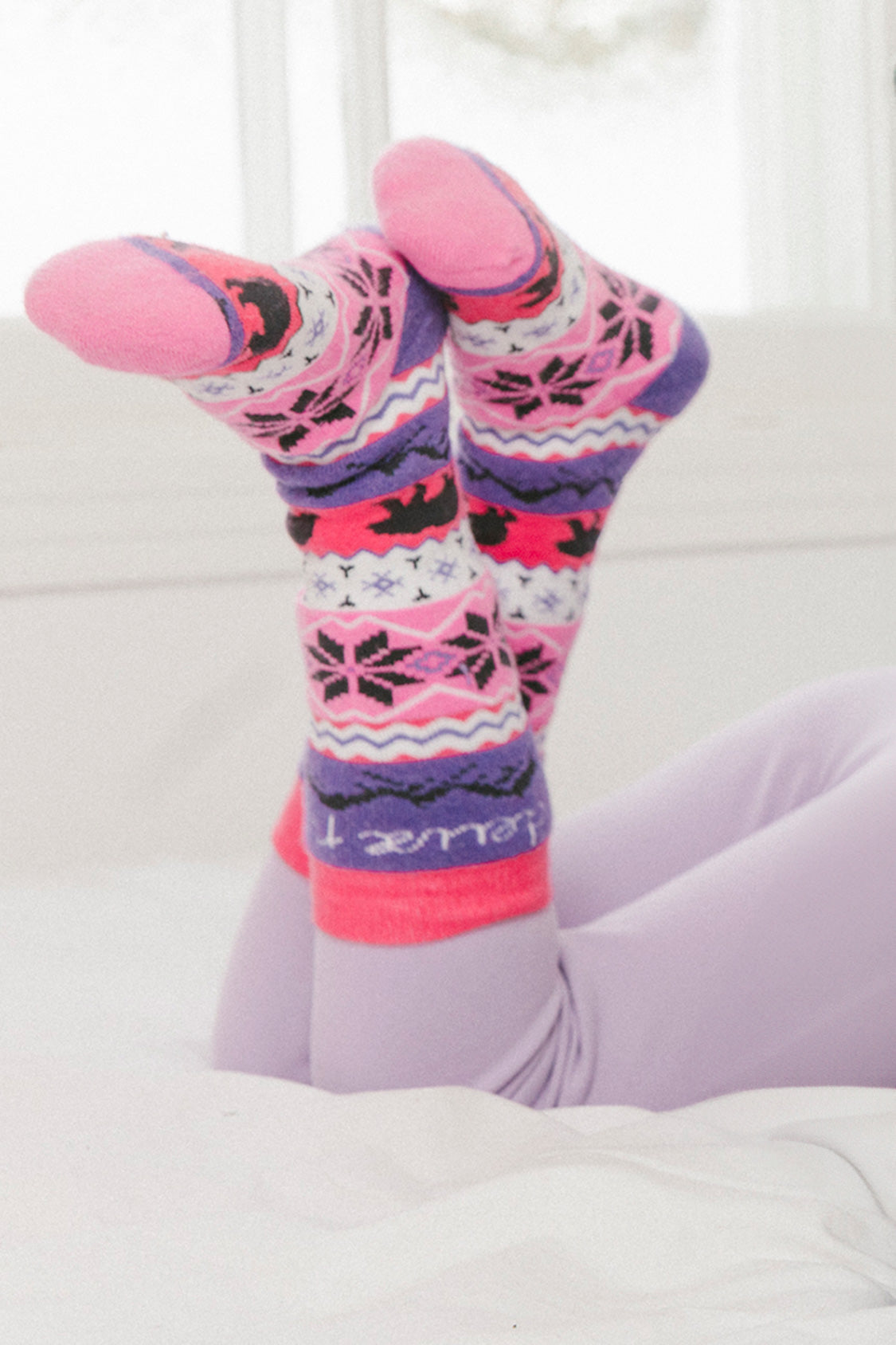 Ski Socks Pink-1
