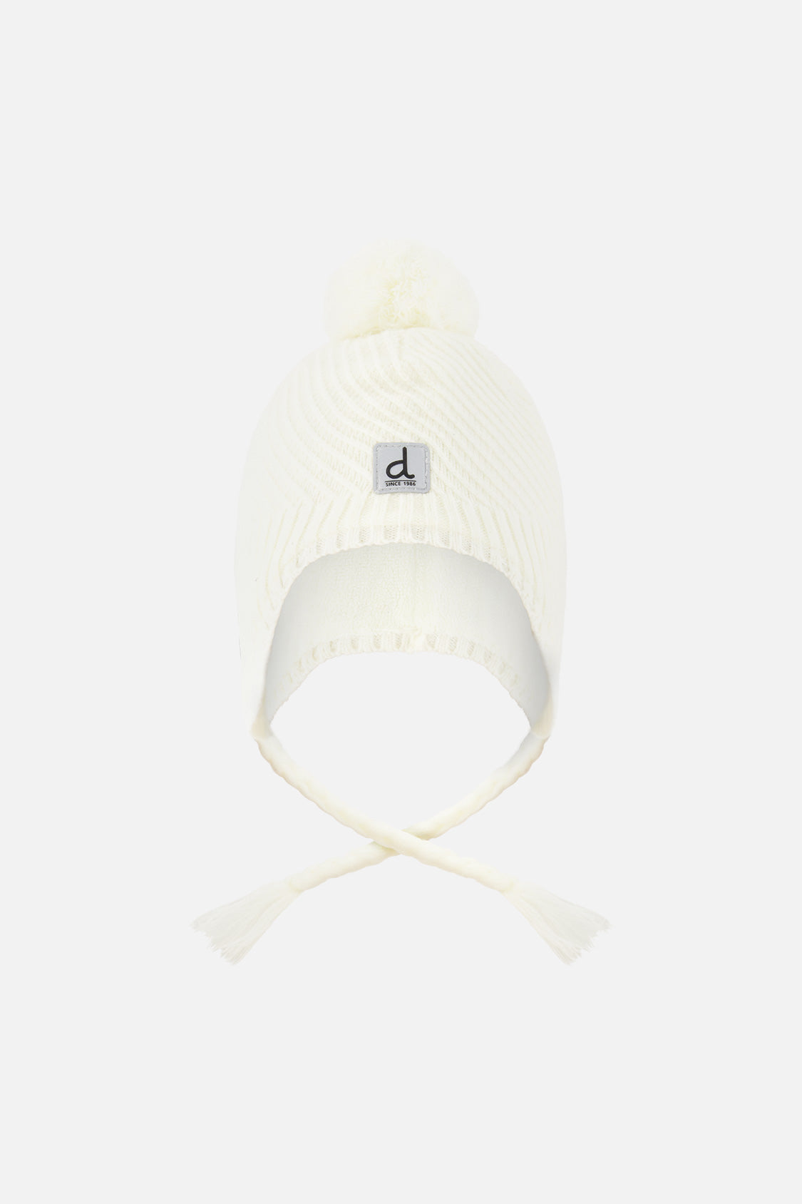 Winter Peruvian Knit Hat With Pompom Off-White-0