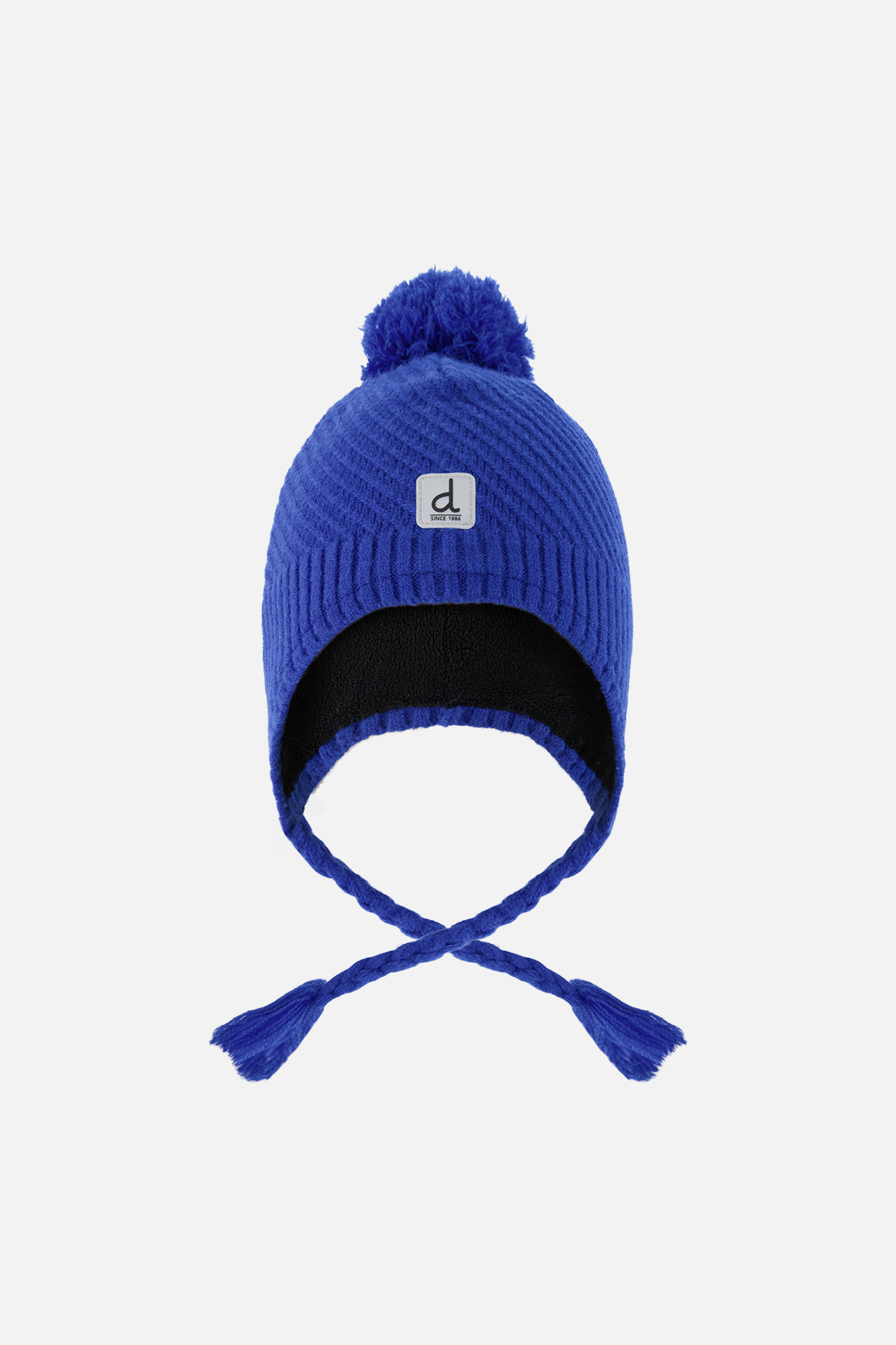 Winter Peruvian Knit Hat With Pompom Royal Blue-0