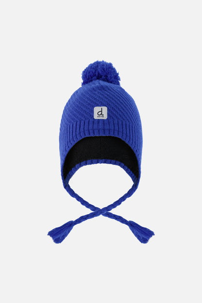 Winter Peruvian Knit Hat With Pompom Royal Blue-0