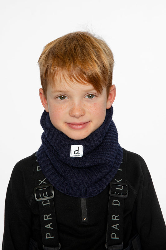 Winter Knit Neckwarmer Navy Blue-1