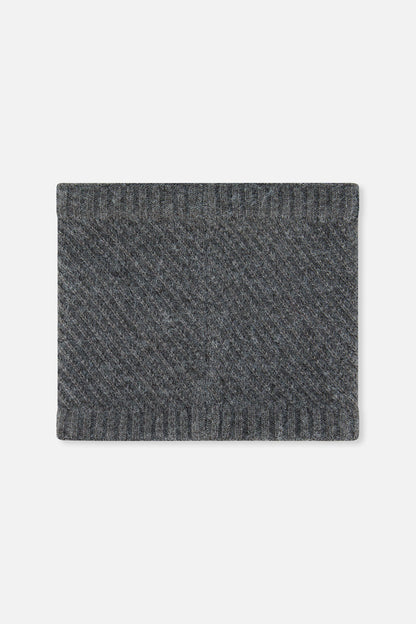 Winter Knit Neckwarmer Cool Dark Grey-2