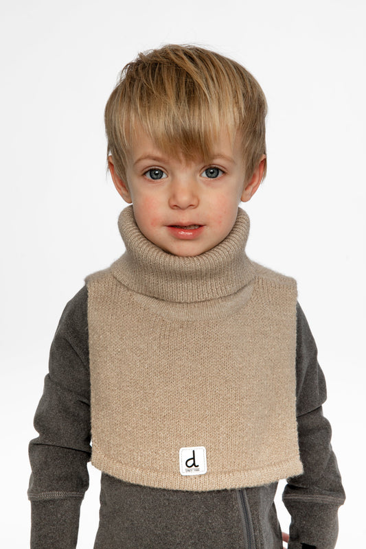 Baby Knit Turtle Neckwarmer Light Taupe-1