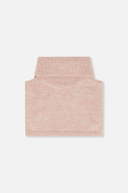 Baby Knit Turtle Neckwarmer Pale Dusty Pink-1