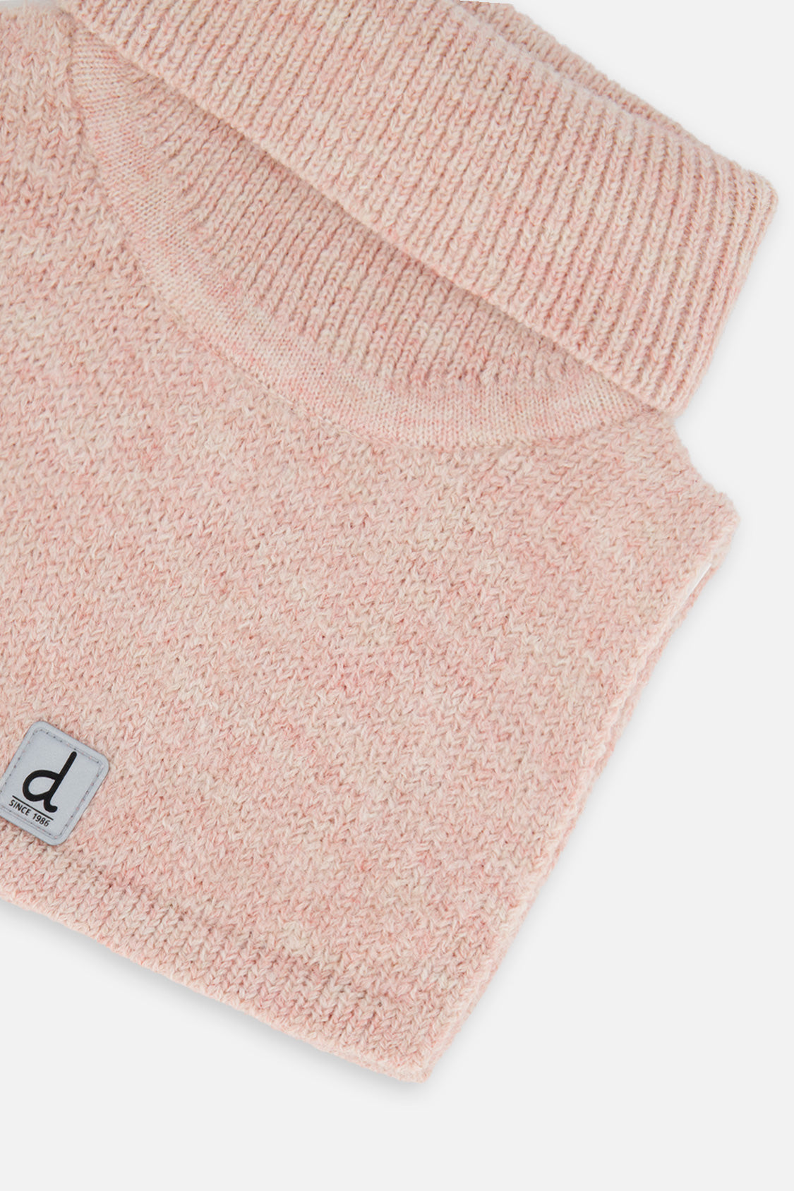 Knit Turtle Neckwarmer Pale Dusty Pink-3