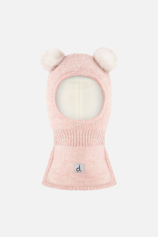 Knit Bear Balaclava Pale Dusty Pink-0