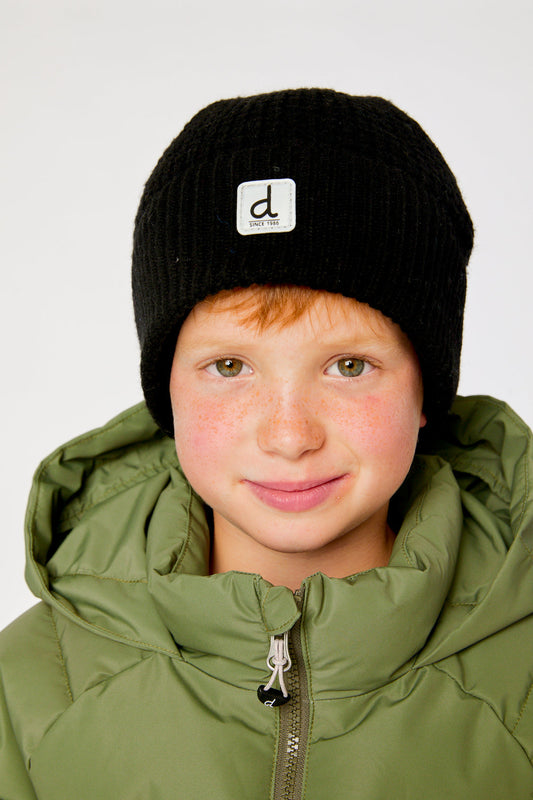 Winter Knit Hat Black-1