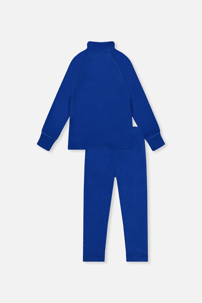 Two Piece Thermal Underwear Royal Blue-4