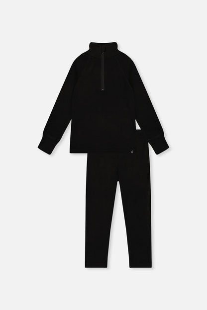 Two Piece Thermal Underwear Black-0