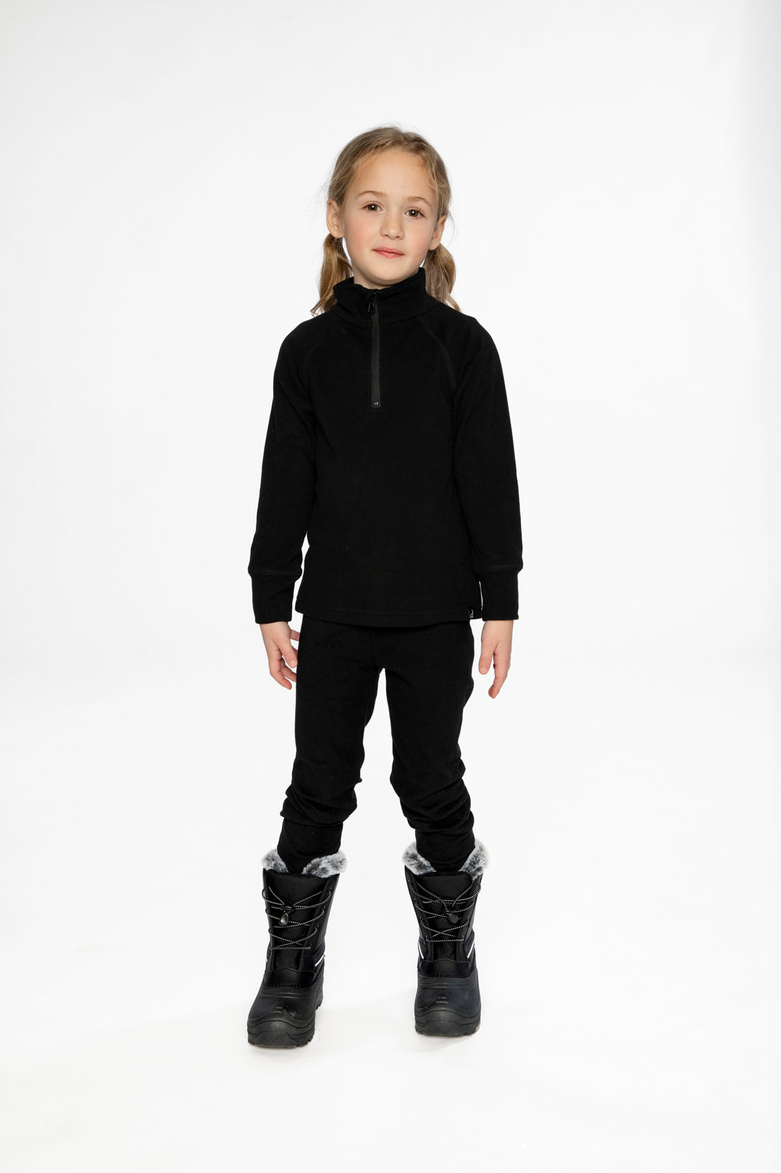 Two Piece Thermal Underwear Black-1