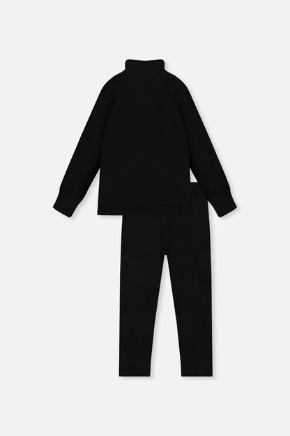 Two Piece Thermal Underwear Black-4