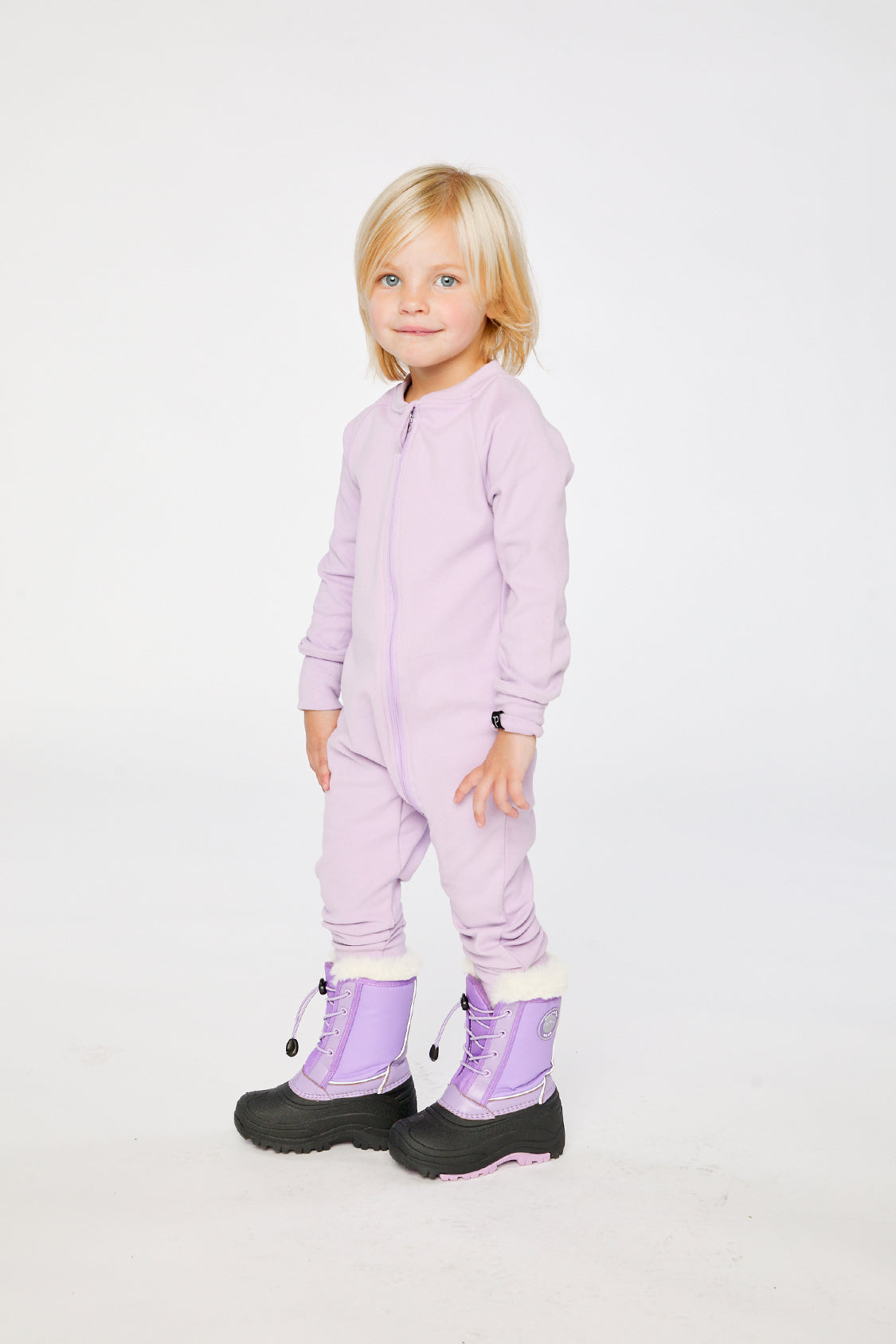 Baby One Piece Thermal Underwear Lavender-2