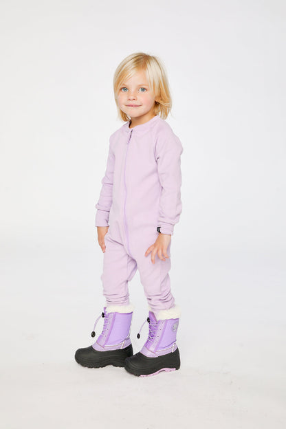 Baby One Piece Thermal Underwear Lavender-2