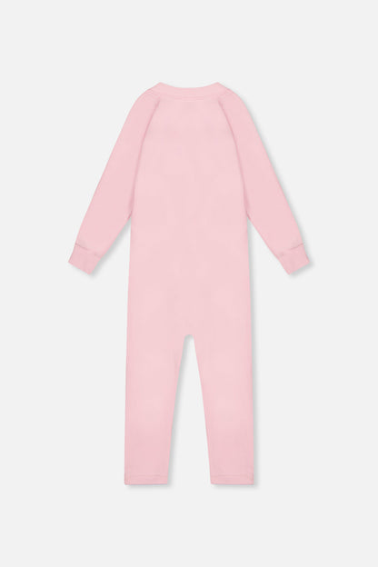 Baby One Piece Thermal Underwear Pale Pink-4