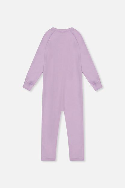 One Piece Thermal Underwear Lavender-4