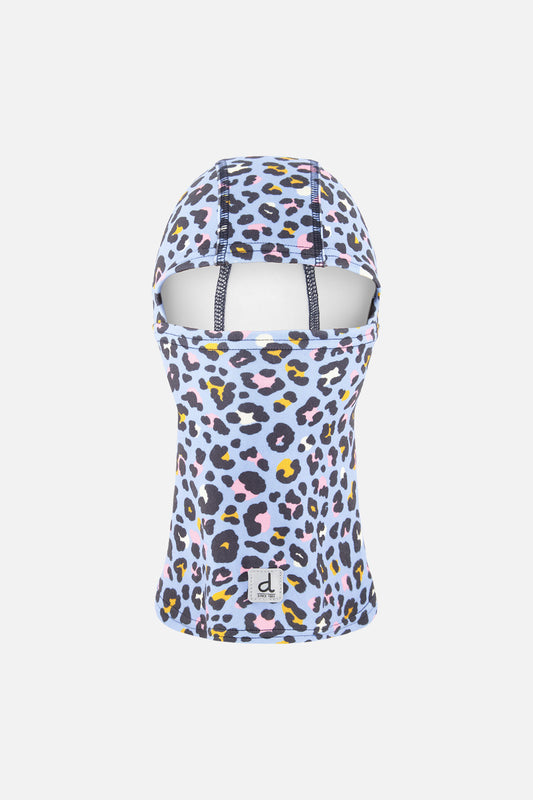 Brushed Jersey Balaclava Blue Leopard Print-0