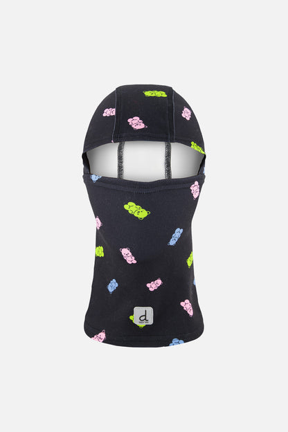 Brushed Jersey Balaclava Black Printed Gummy Bears-0