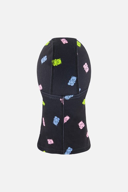 Brushed Jersey Balaclava Black Printed Gummy Bears-2