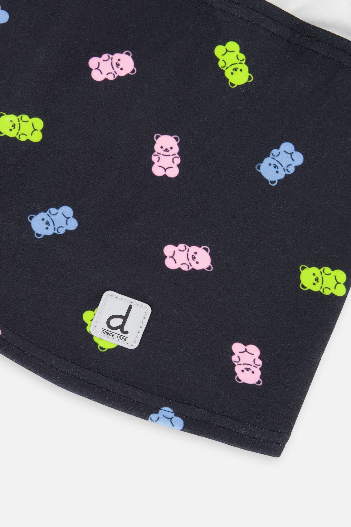 Brushed Jersey Balaclava Black Printed Gummy Bears-3
