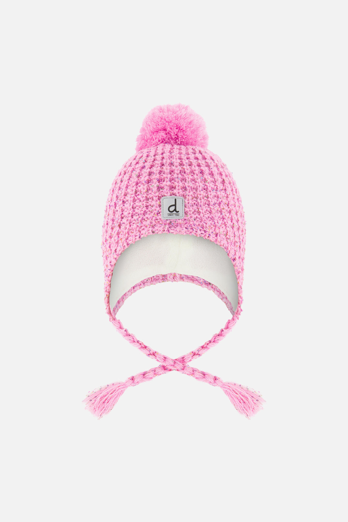 Baby Winter Peruvian Knit Hat With Pompom Pink-0