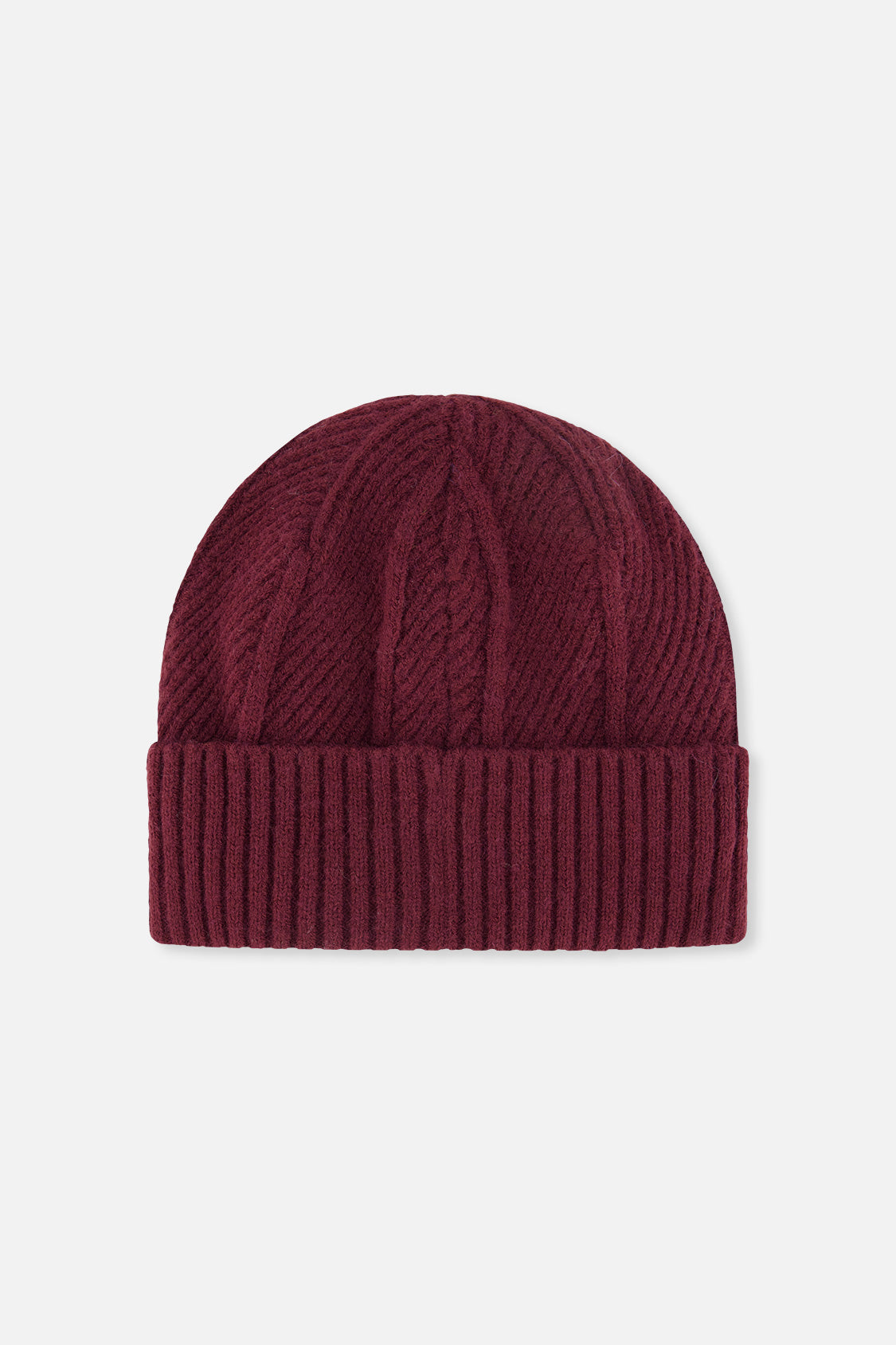 Winter Knit Hat Burgundy-2