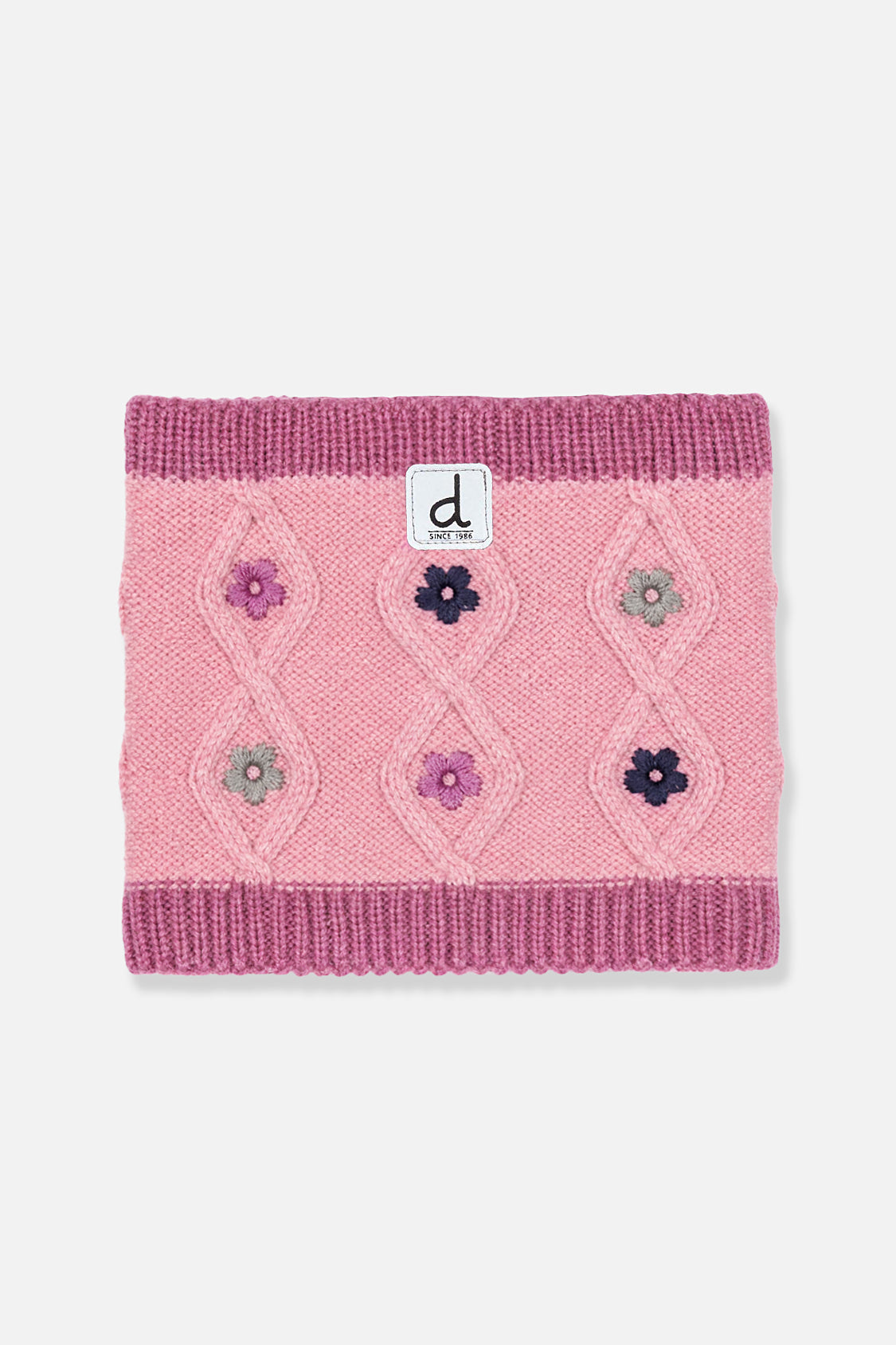 Winter Knit Neckwarmer Pink And Mauve-0