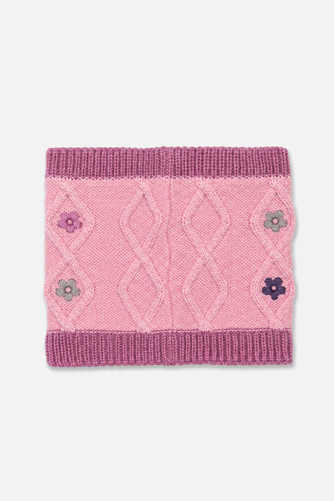 Winter Knit Neckwarmer Pink And Mauve-1