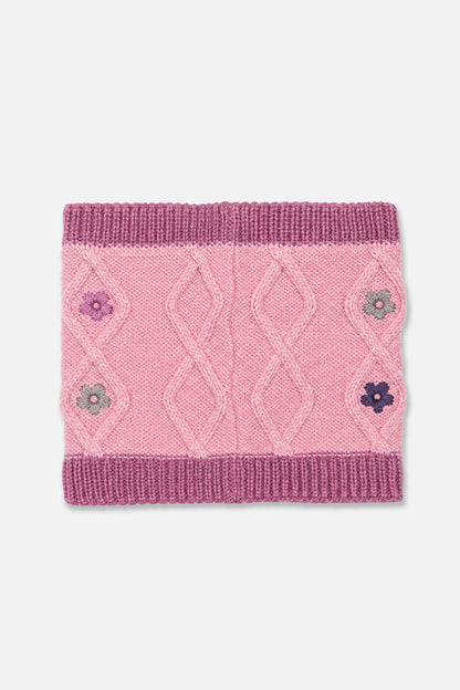 Winter Knit Neckwarmer Pink And Mauve-1