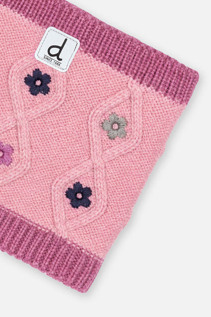 Winter Knit Neckwarmer Pink And Mauve-2