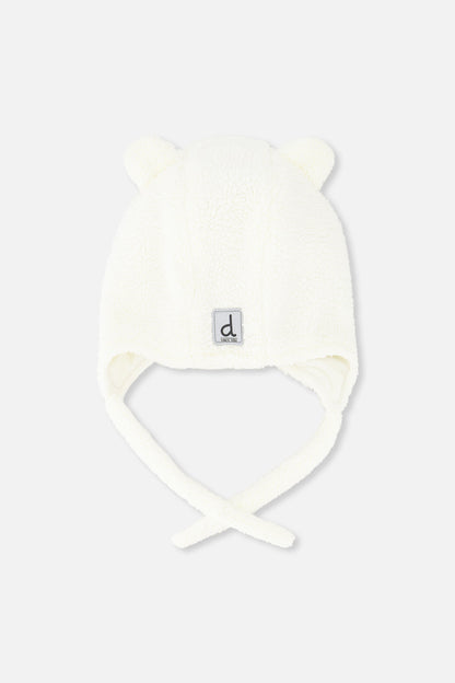 Baby Winter Sherpa Hat With Ear Flaps And Ears Off-White-0