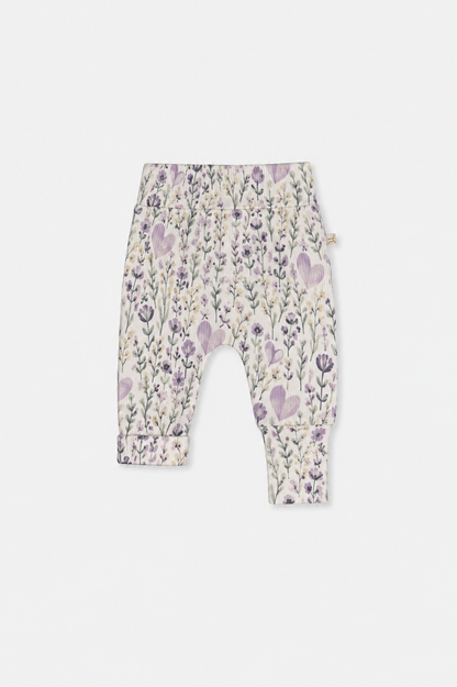 Two Pack Organic Cotton Evolutive Pants Purple Floral Print-2
