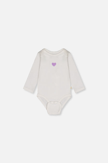 Three Pack Organic Cotton Onesie Purple Floral Print-1