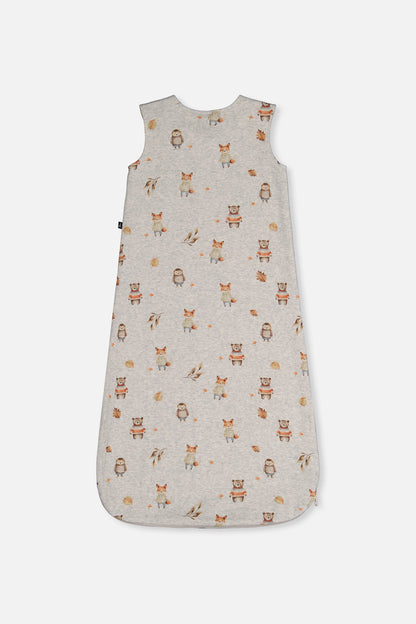 Organic Cotton Sleep Sack Beige Animal Print-1