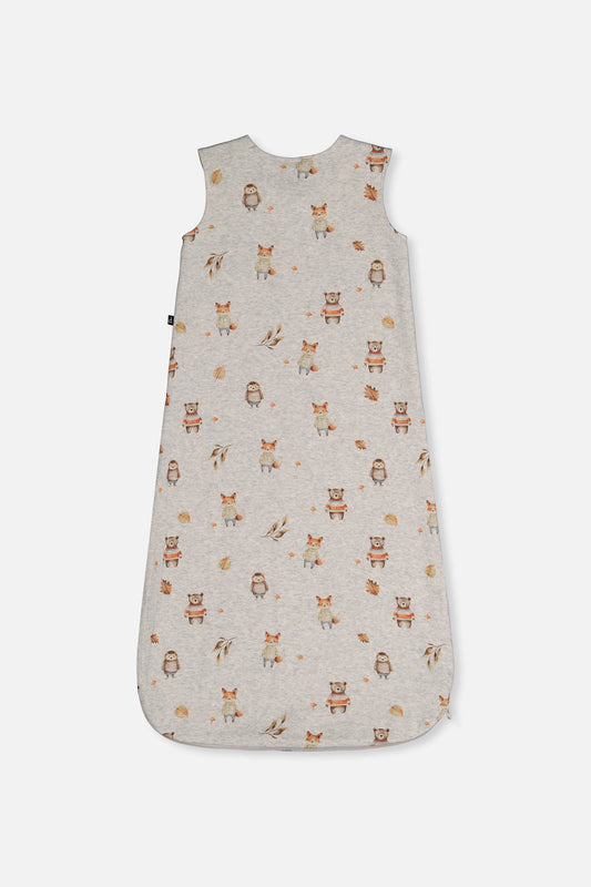 Organic Cotton Sleep Sack Beige Animal Print-1