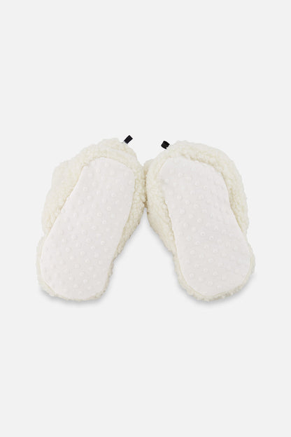 Baby Sherpa Slippers Off-White-2