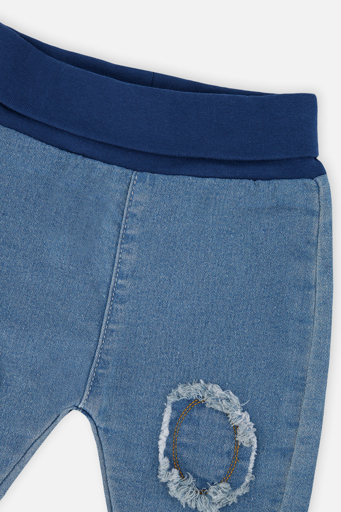 French Terry Denim Evolutive Pants Light Blue Denim-3