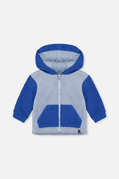 Sherpa Hooded Jacket Blue-0