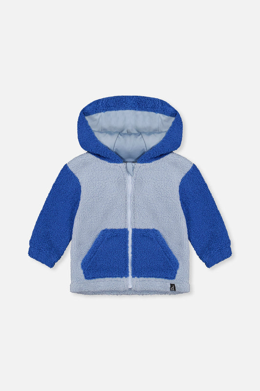Sherpa Hooded Jacket Blue-0
