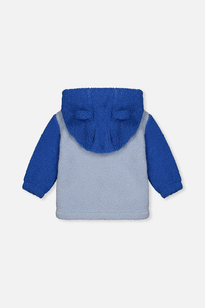 Sherpa Hooded Jacket Blue-2
