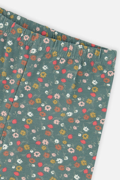 Tunic And Leggings Set Pale Pink And Green Floral Print-4