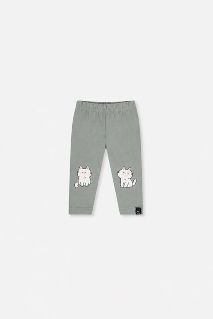 Baby Organic Cotton Leggings Sage Green-0