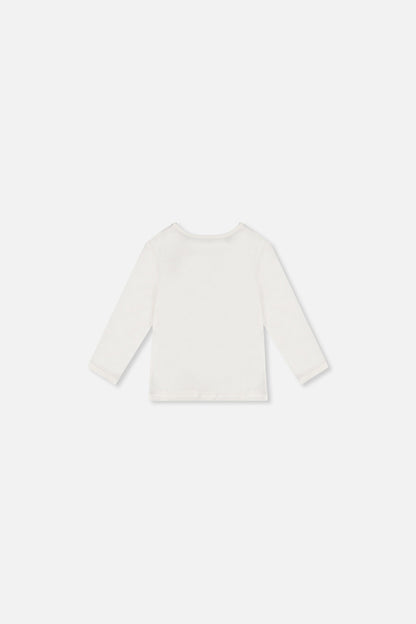 Baby Organic Cotton Long Sleeve T-Shirt Off-White-1