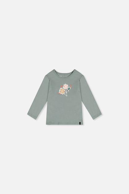 Baby Organic Cotton Long Sleeve T-Shirt Sage Green-0