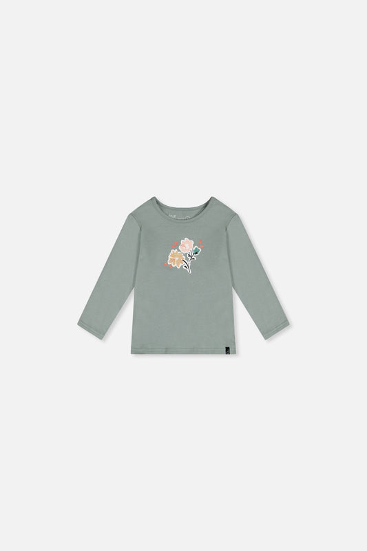 Baby Organic Cotton Long Sleeve T-Shirt Sage Green-0
