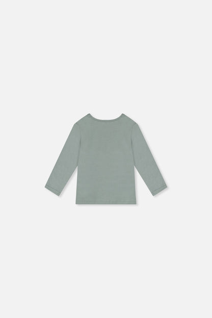Baby Organic Cotton Long Sleeve T-Shirt Sage Green-1