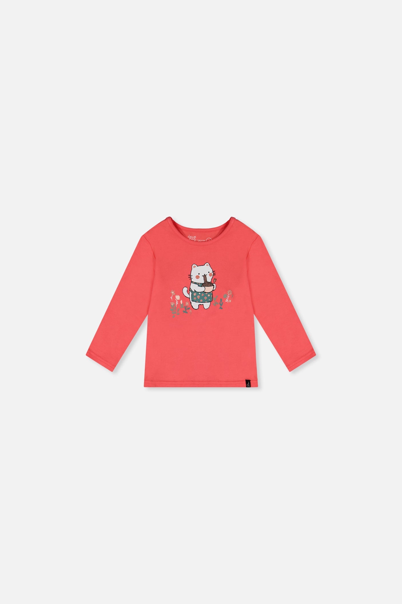 Baby Organic Cotton Long Sleeve T-Shirt Coral Pink-0