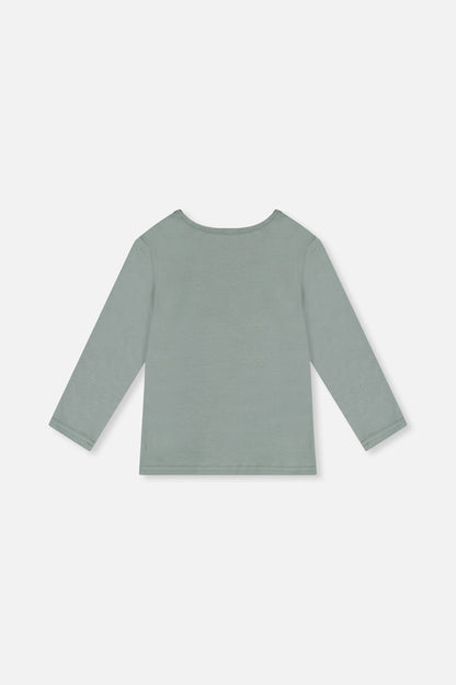 Organic Cotton Long Sleeve T-Shirt Sage Green-2