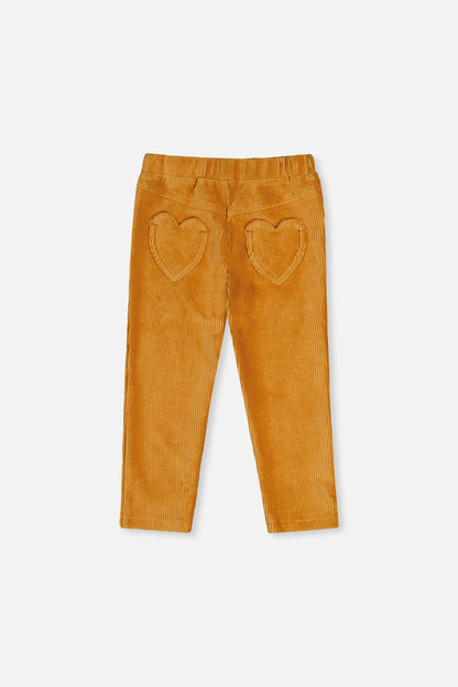 Stretch Velour Treggings Yellow-3